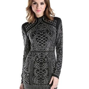 Black & silver studded dress